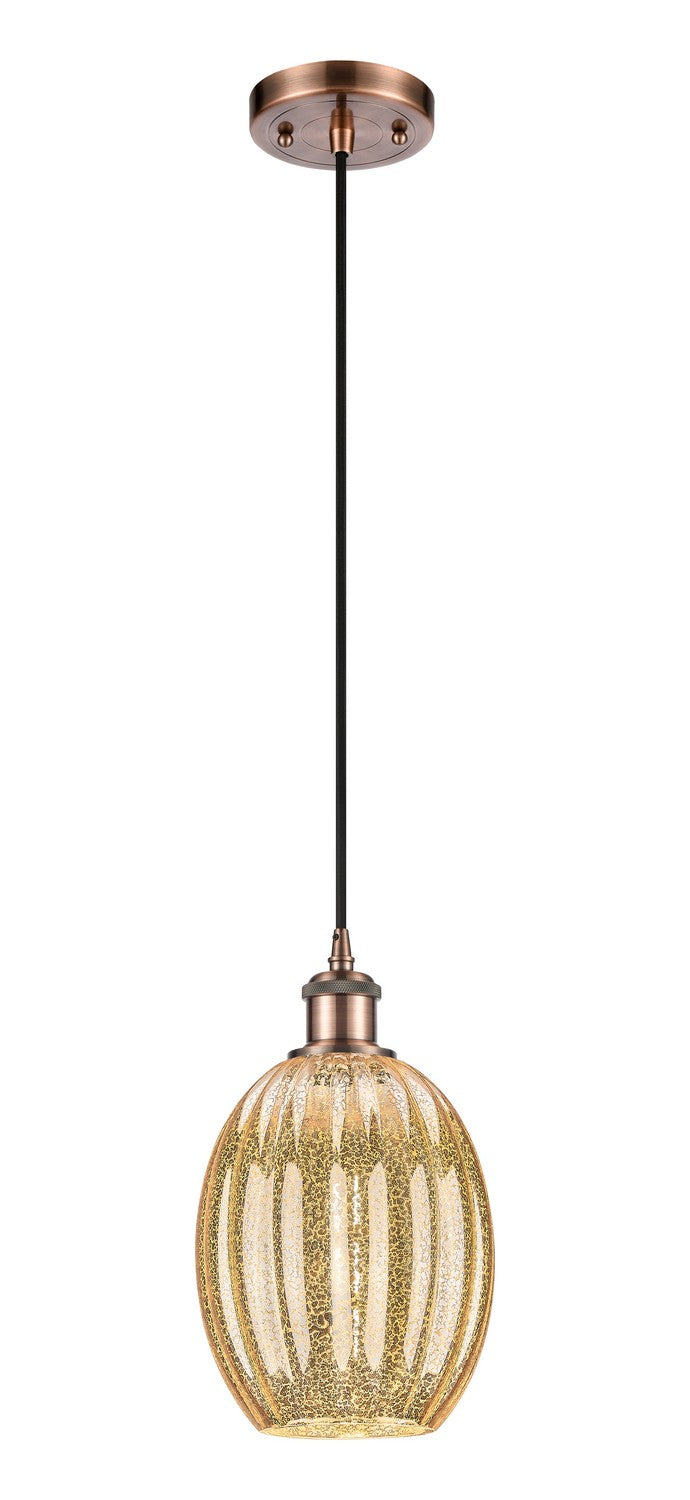 Innovations 516-1P-AC-G459-6ME One Light Mini Pendant, Antique Copper