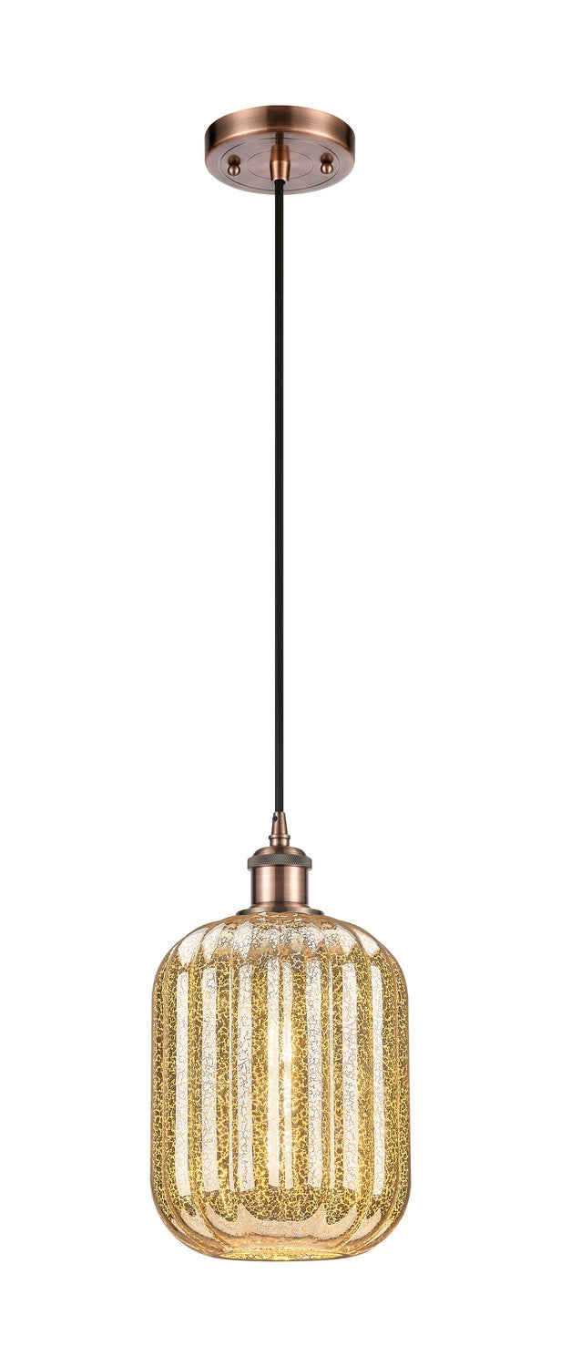 Innovations 516-1P-AC-G460-7ME One Light Mini Pendant, Antique Copper