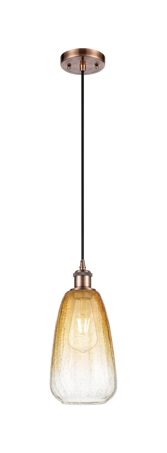 Innovations 516-1P-AC-G480-6AM One Light Mini Pendant, Antique Copper