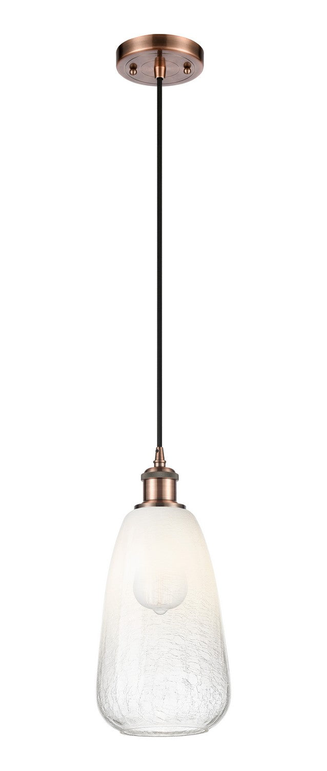 Innovations 516-1P-AC-G480-6OP One Light Mini Pendant, Antique Copper