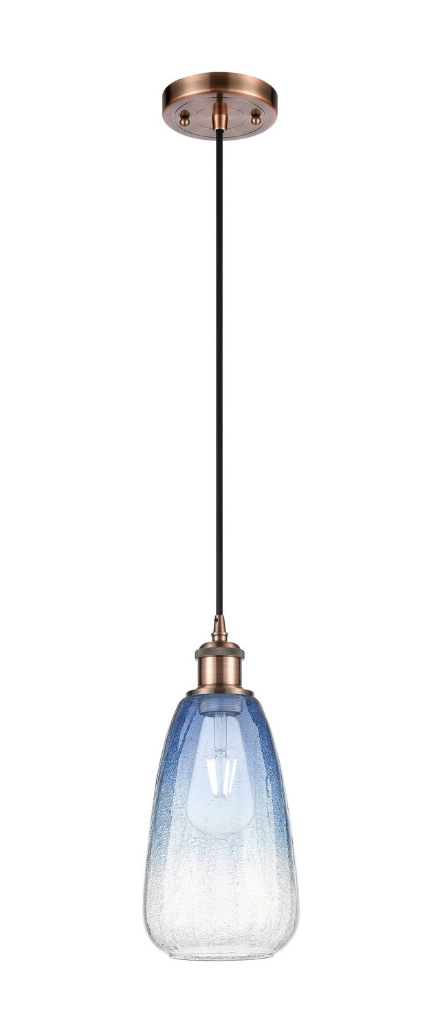 Innovations 516-1P-AC-G480-6SB One Light Mini Pendant, Antique Copper