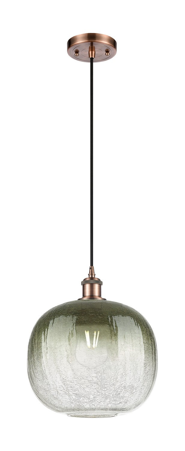 Innovations 516-1P-AC-G481-10SL One Light Mini Pendant, Antique Copper