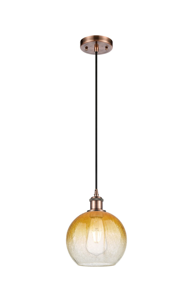 Innovations 516-1P-AC-G483-8AM One Light Mini Pendant, Antique Copper