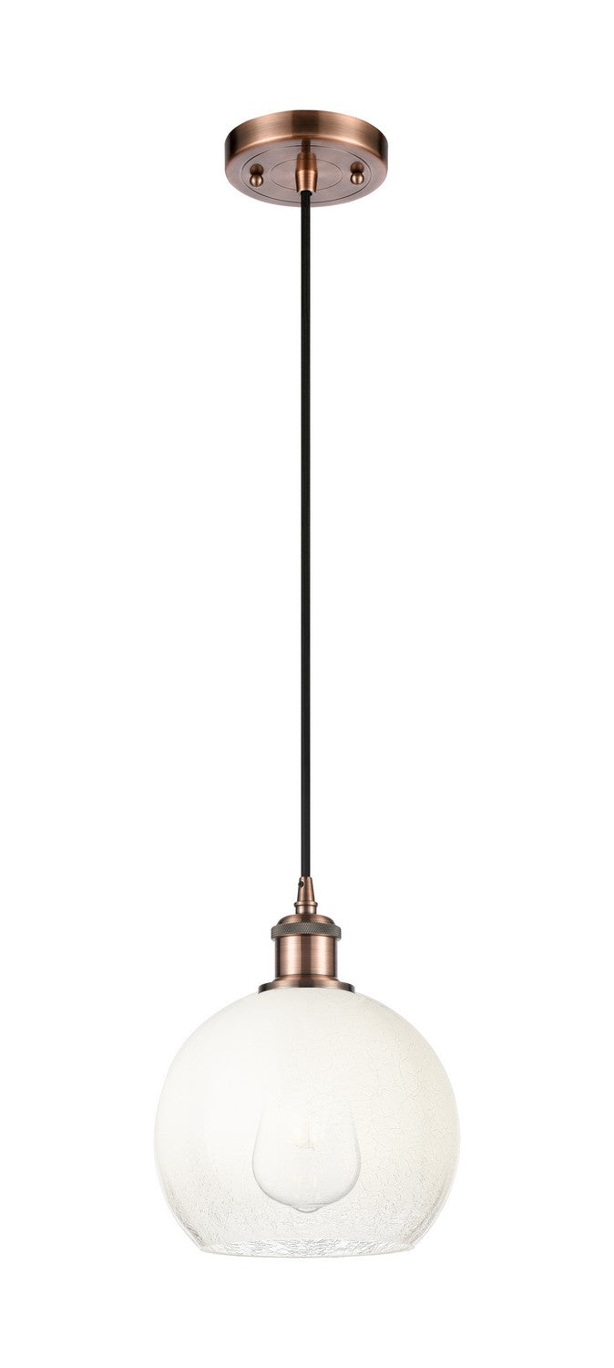 Innovations 516-1P-AC-G483-8OP One Light Mini Pendant, Antique Copper