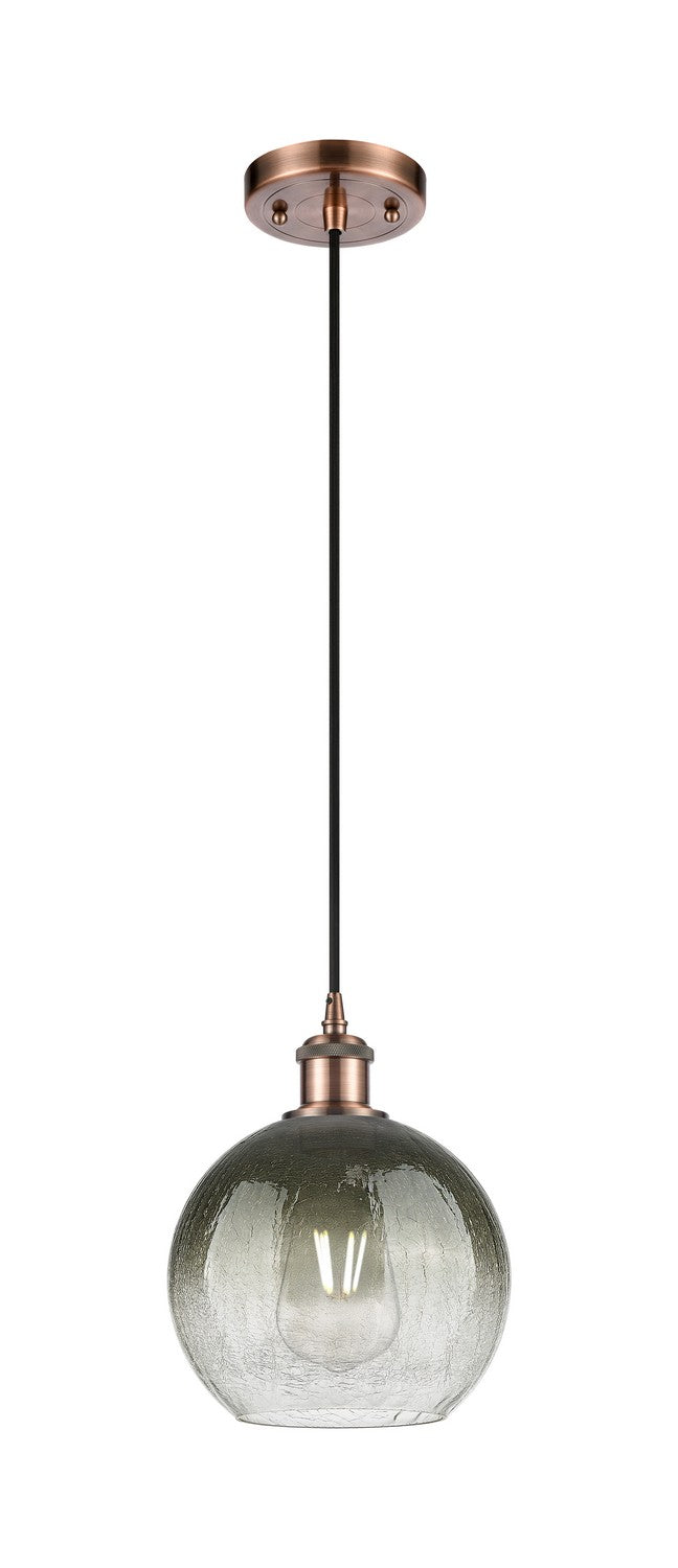 Innovations 516-1P-AC-G483-8SL One Light Mini Pendant, Antique Copper