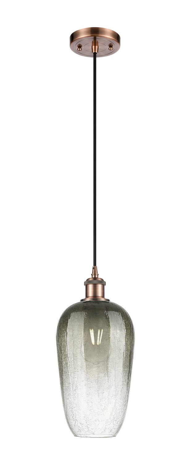 Innovations 516-1P-AC-G484-7SL One Light Mini Pendant, Antique Copper