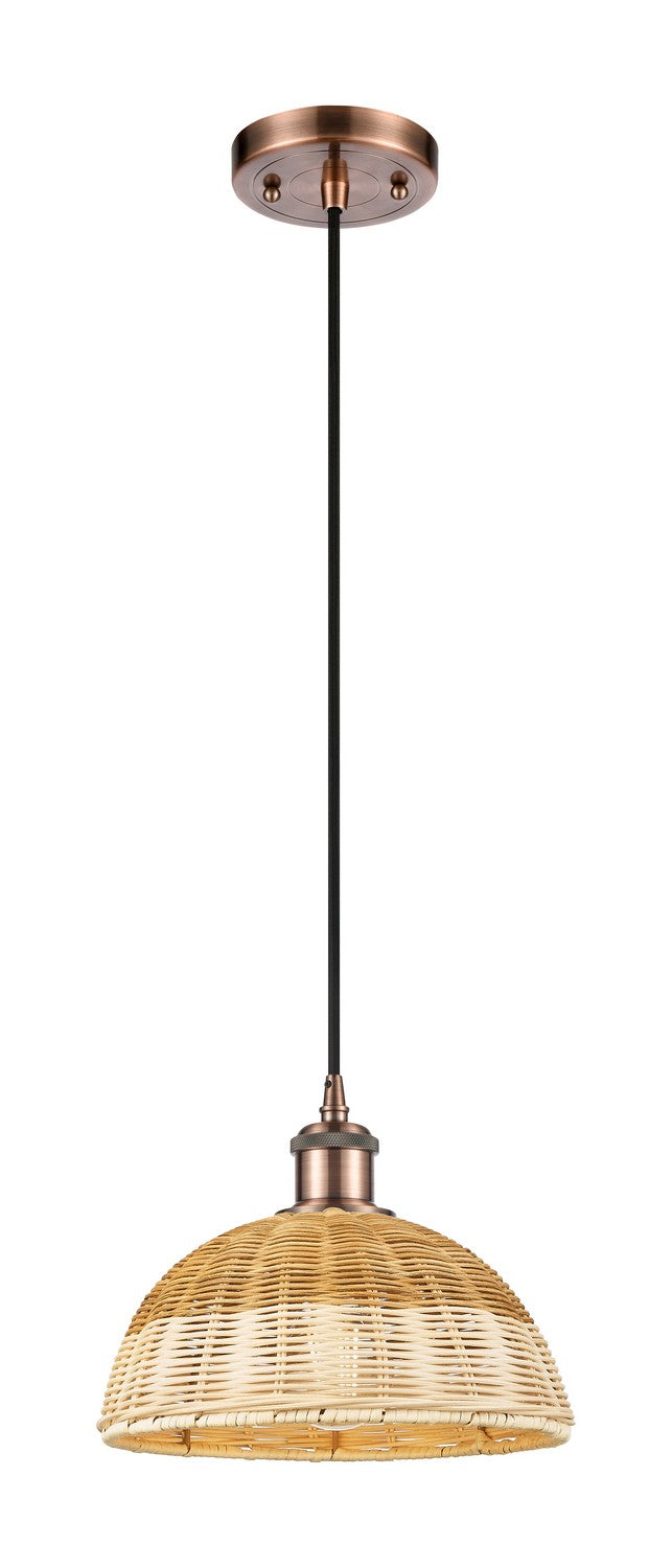 Innovations 516-1P-AC-NBD2-9-NAT One Light Mini Pendant, Antique Copper