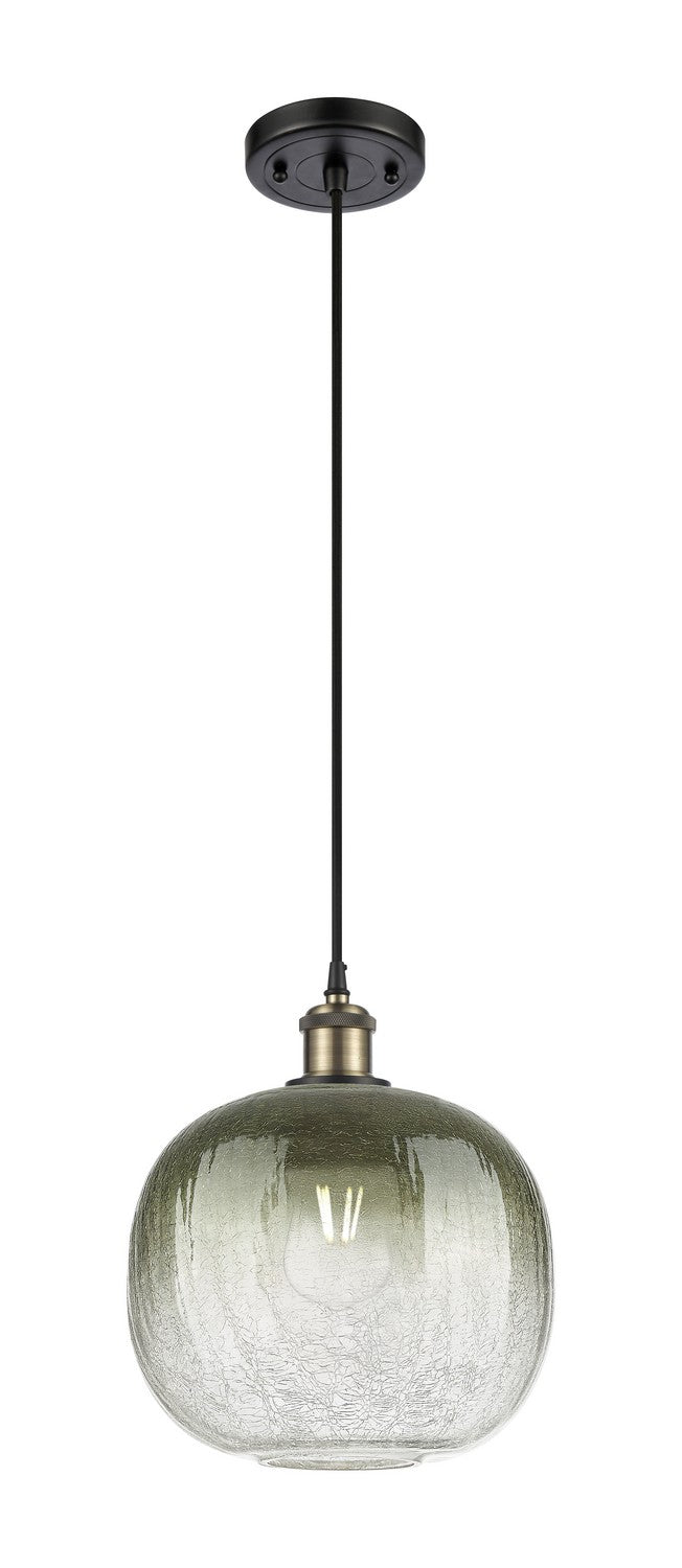 Innovations 516-1P-BAB-G481-10SL One Light Mini Pendant, Black Antique Brass