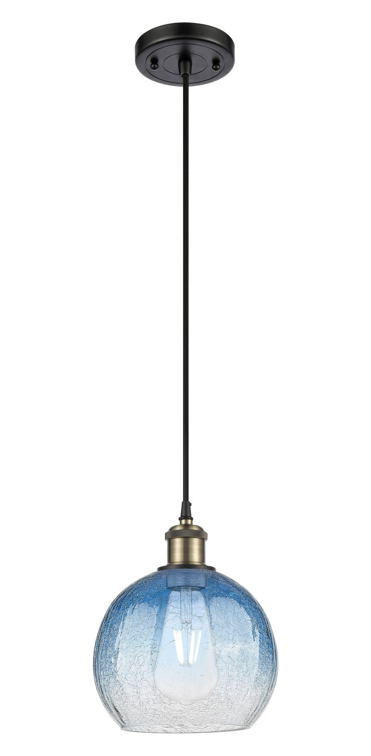 Innovations 516-1P-BAB-G483-8SB One Light Mini Pendant, Black Antique Brass