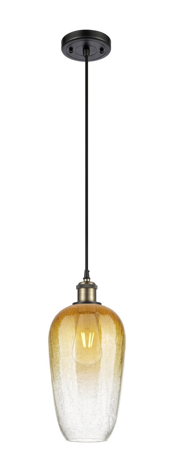 Innovations 516-1P-BAB-G484-7AM One Light Mini Pendant, Black Antique Brass