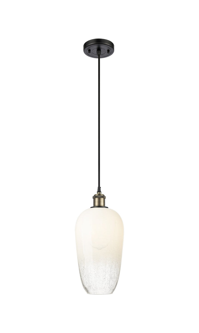 Innovations 516-1P-BAB-G484-7OP One Light Mini Pendant, Black Antique Brass