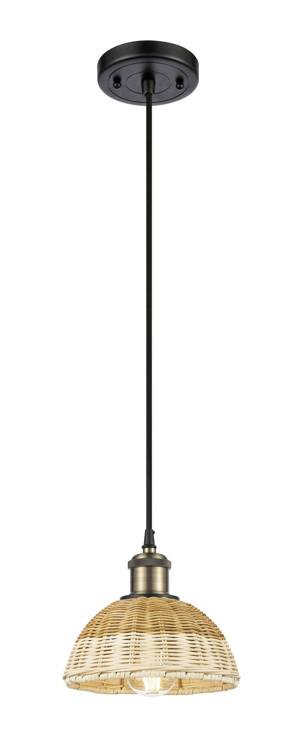 Innovations 516-1P-BAB-NBD2-75-NAT One Light Mini Pendant, Black Antique Brass