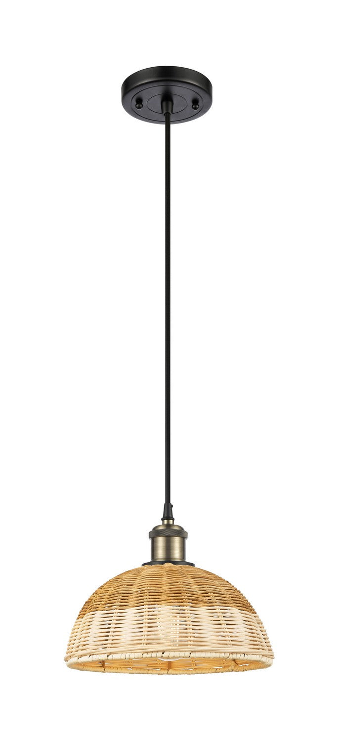 Innovations 516-1P-BAB-NBD2-9-NAT One Light Mini Pendant, Black Antique Brass