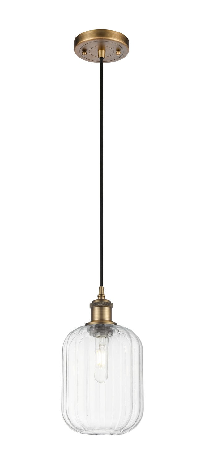 Innovations 516-1P-BB-G460-7CL One Light Mini Pendant, Brushed Brass