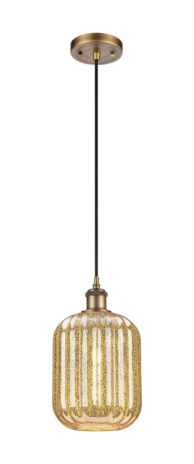 Innovations 516-1P-BB-G460-7ME One Light Mini Pendant, Brushed Brass