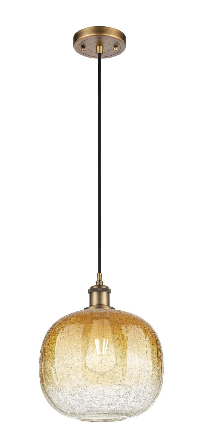 Innovations 516-1P-BB-G481-10AM One Light Mini Pendant, Brushed Brass