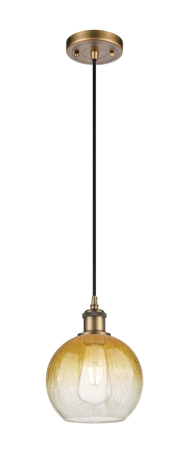 Innovations 516-1P-BB-G483-8AM One Light Mini Pendant, Brushed Brass