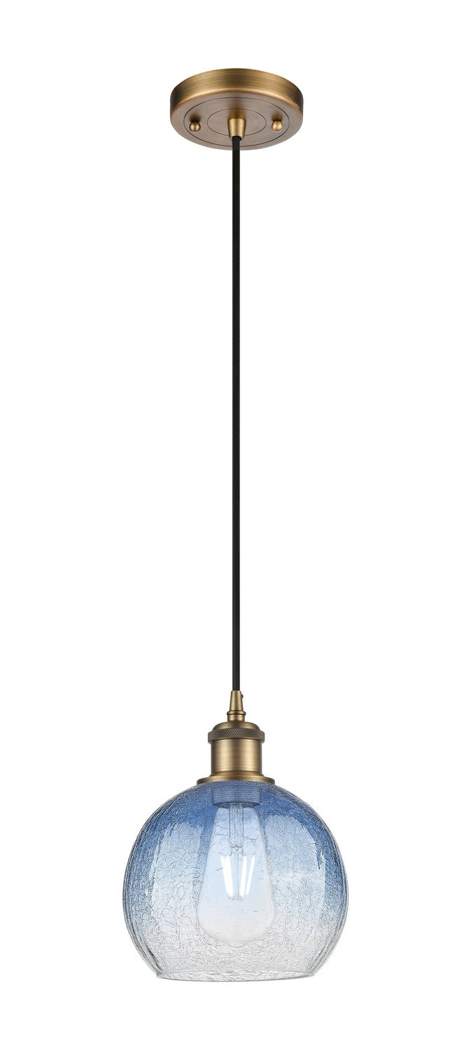 Innovations 516-1P-BB-G483-8SB One Light Mini Pendant, Brushed Brass