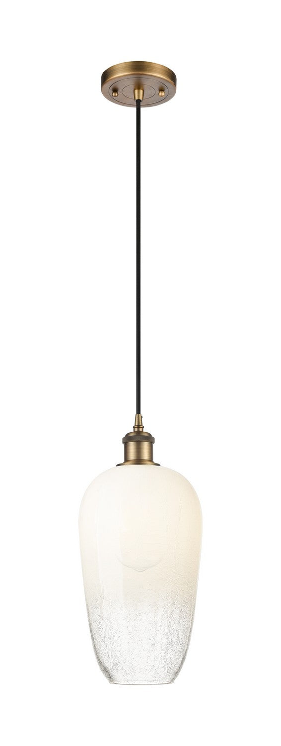 Innovations 516-1P-BB-G484-7OP One Light Mini Pendant, Brushed Brass