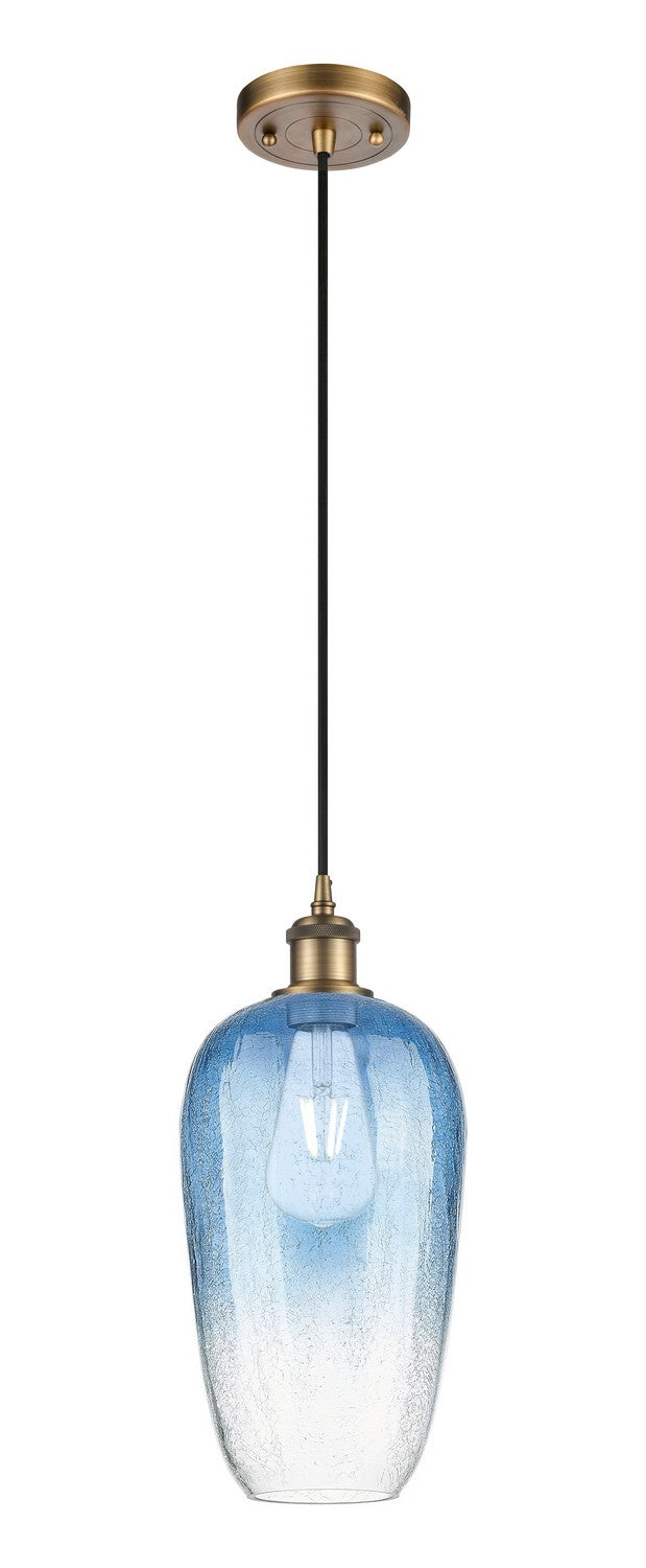 Innovations 516-1P-BB-G484-7SB One Light Mini Pendant, Brushed Brass