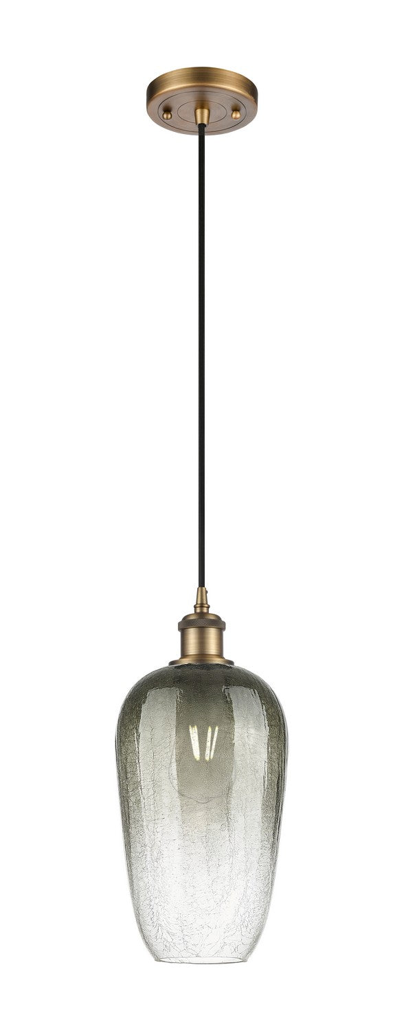 Innovations 516-1P-BB-G484-7SL One Light Mini Pendant, Brushed Brass