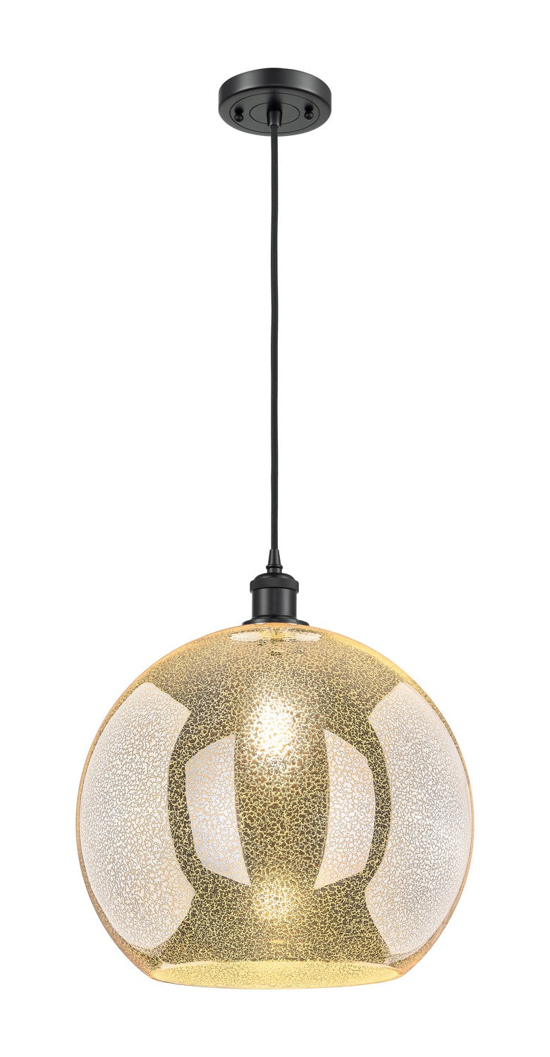Innovations 516-1P-BK-G128-14 One Light Pendant, Matte Black
