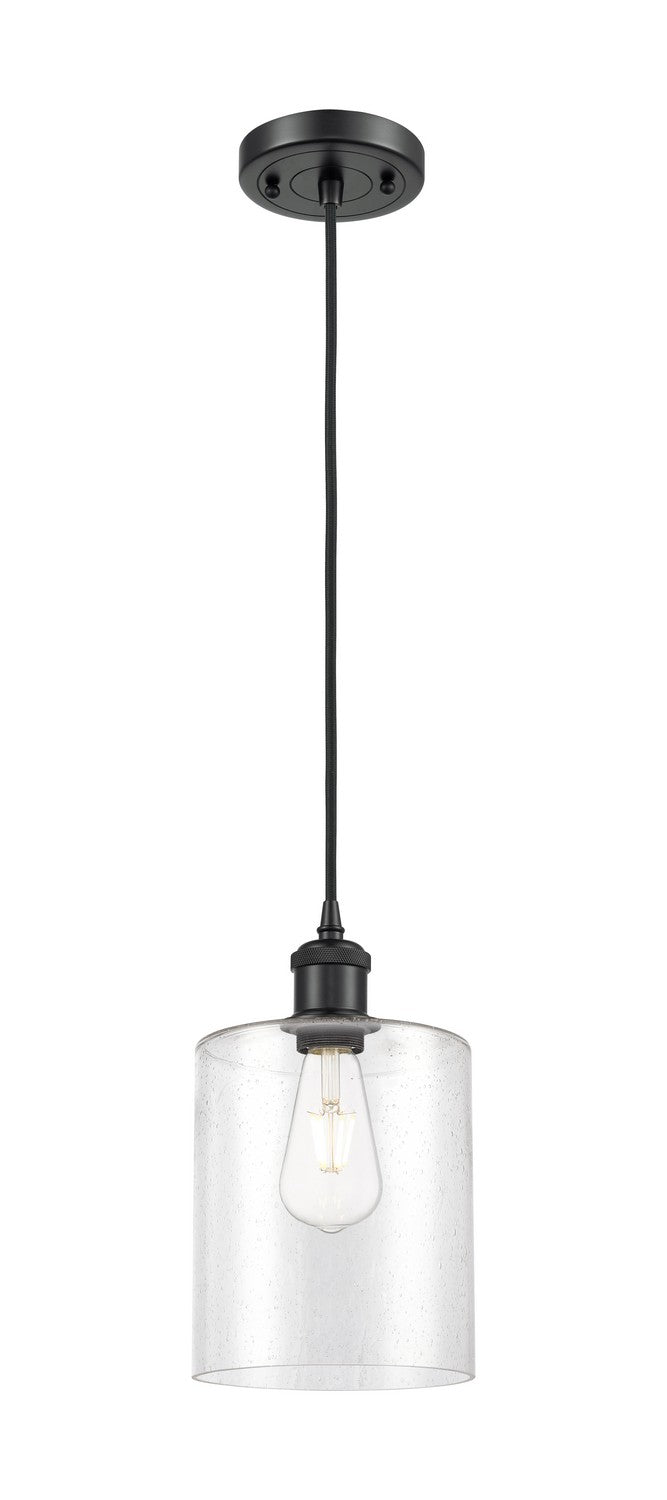Innovations 516-1P-BK-G4424-7 One Light Mini Pendant, Matte Black