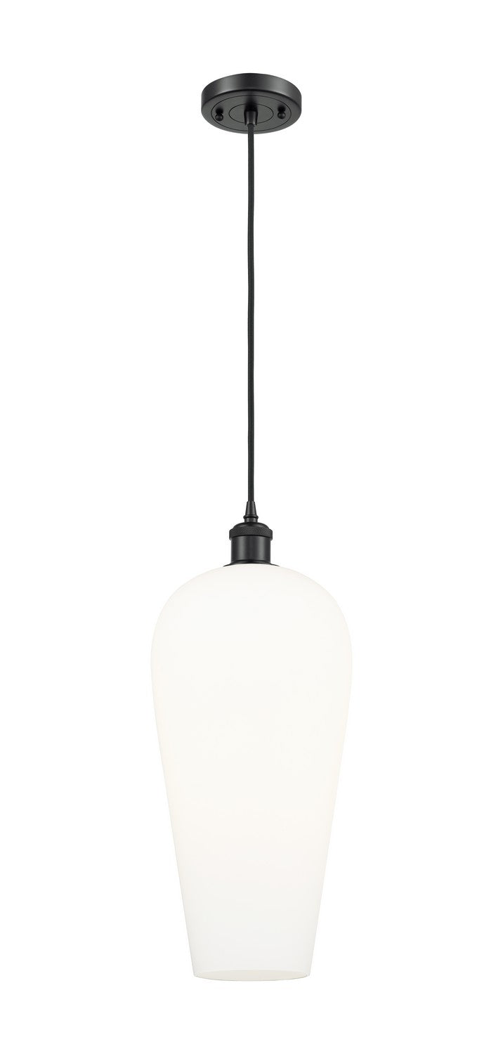 Innovations 516-1P-BK-G456-8WH One Light Mini Pendant, Matte Black