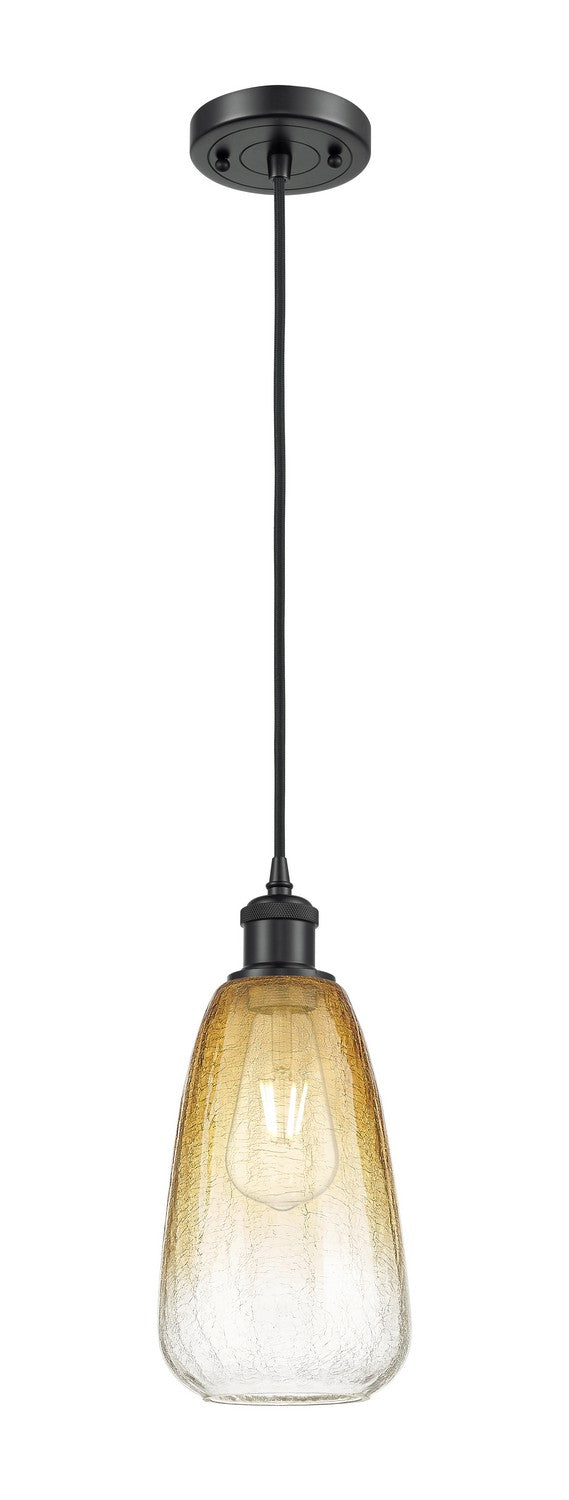 Innovations 516-1P-BK-G480-6AM One Light Mini Pendant, Matte Black