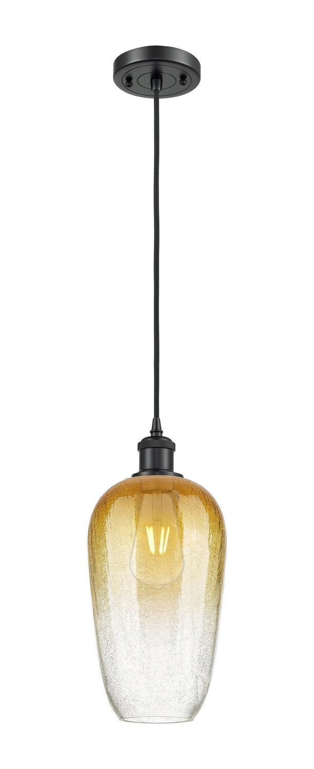 Innovations 516-1P-BK-G484-7AM One Light Mini Pendant, Matte Black