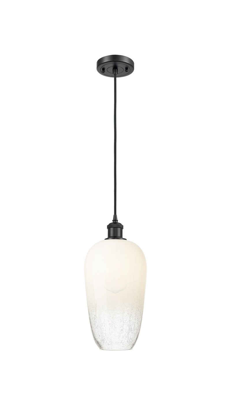 Innovations 516-1P-BK-G484-7OP One Light Mini Pendant, Matte Black