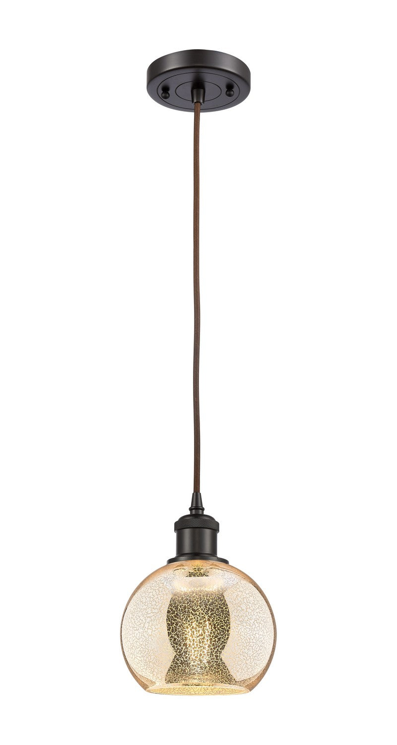 Innovations 516-1P-OB-G128-6 One Light Mini Pendant, Oil Rubbed Bronze