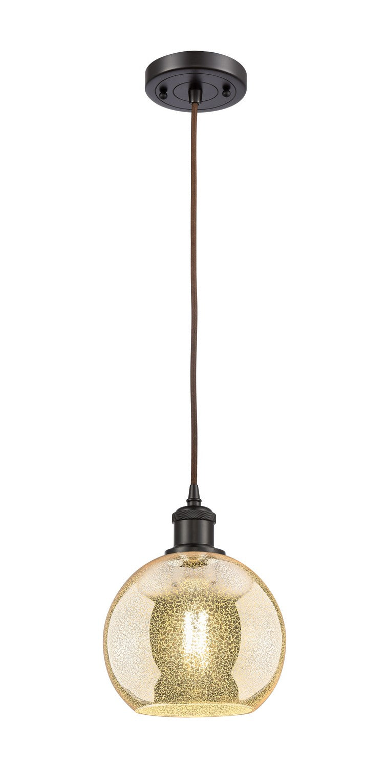 Innovations 516-1P-OB-G128-8 One Light Mini Pendant, Oil Rubbed Bronze