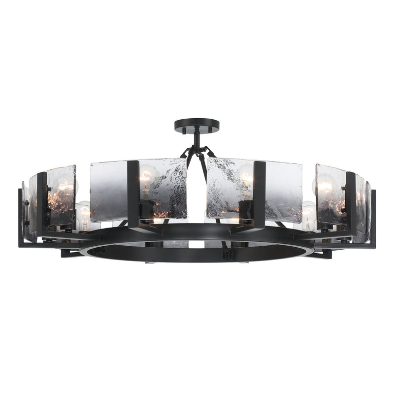 Golden 3164-10SF BLK-SWG Ten Light Semi-Flush Mount, Matte Black