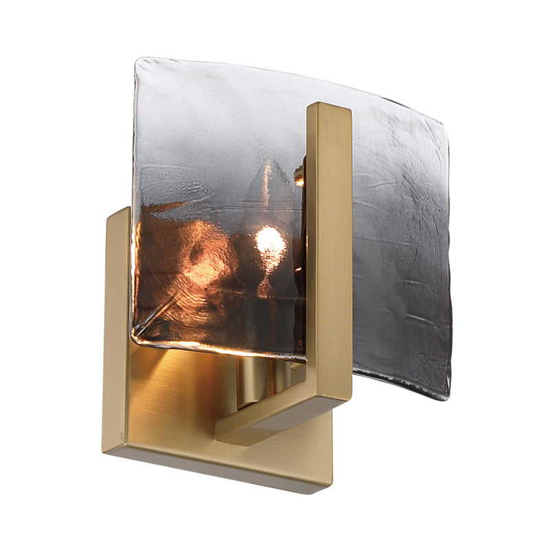 Golden 3164-1W BCB-SWG One Light Wall Sconce, Brushed Champagne Brass
