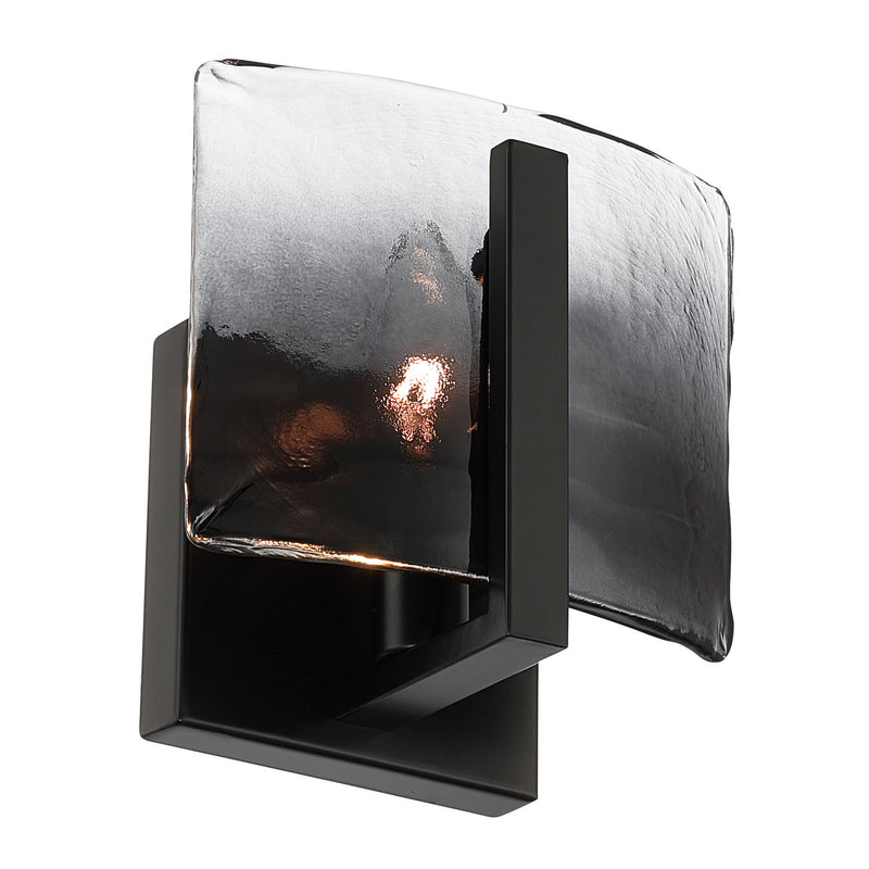 Golden 3164-1W BLK-SWG One Light Wall Sconce, Matte Black