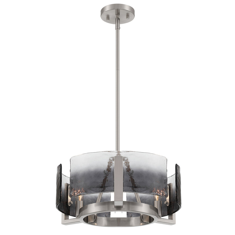 Golden 3164-3 PW-SWG Three Light Chandelier, Pewter