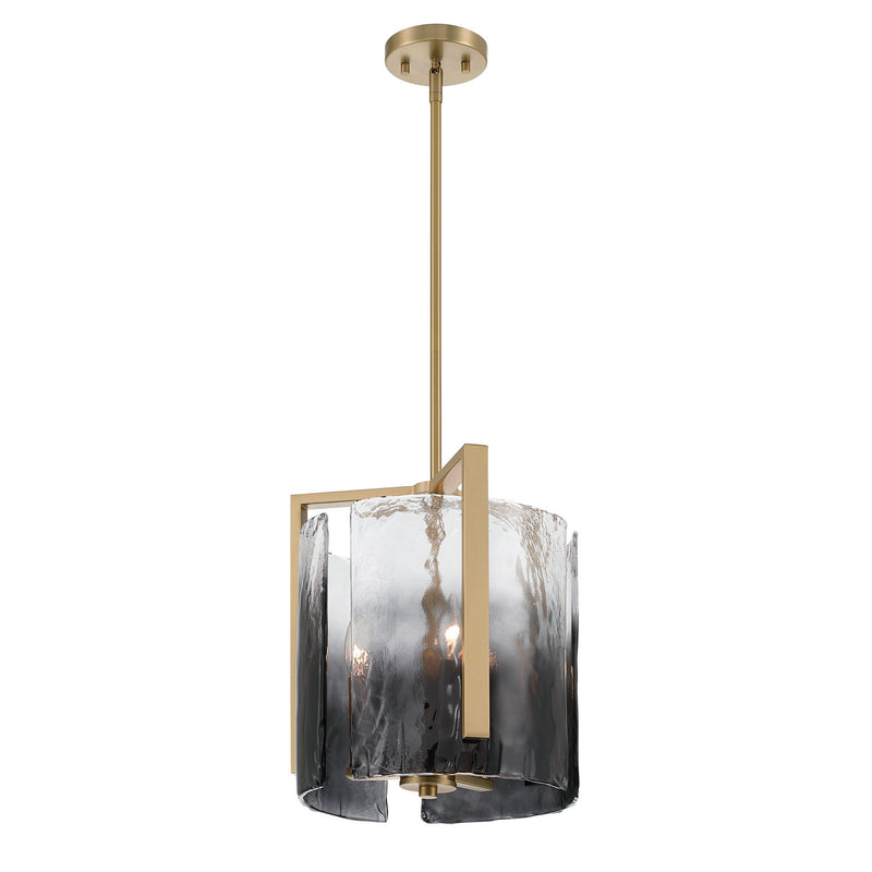 Golden 3164-3P BCB-SWG Three Light Pendant, Brushed Champagne Brass