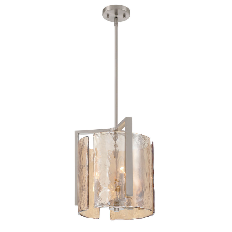 Golden 3164-3P PW-AWG Three Light Pendant, Pewter