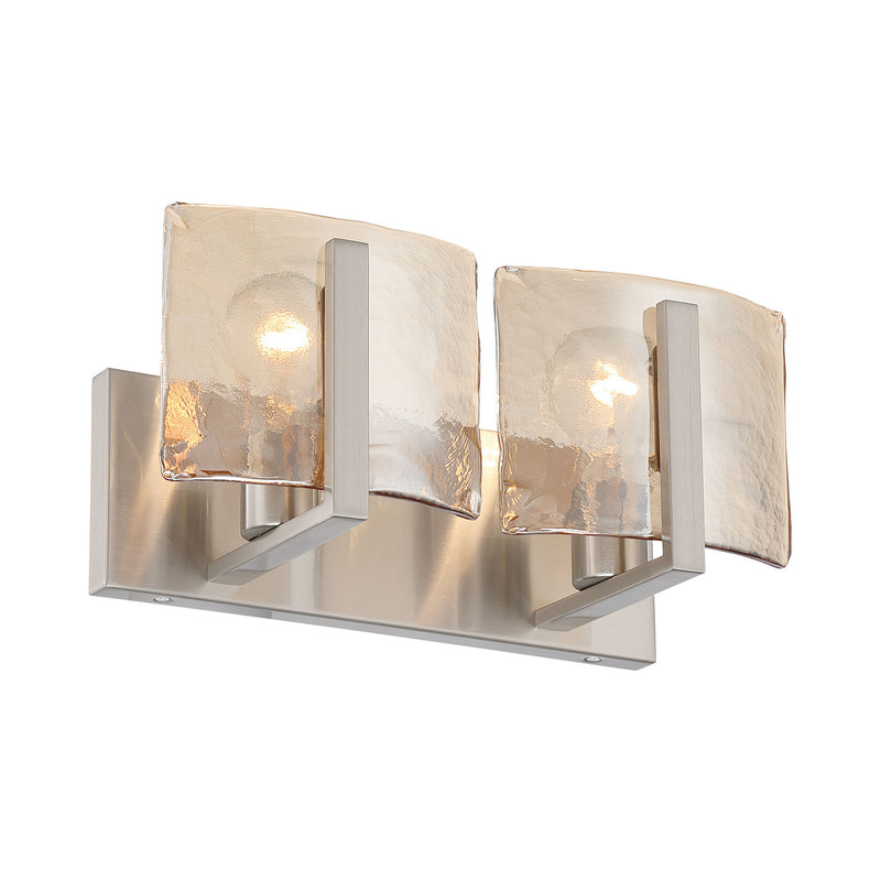 Golden 3164-BA2 PW-AWG Two Light Vanity, Pewter