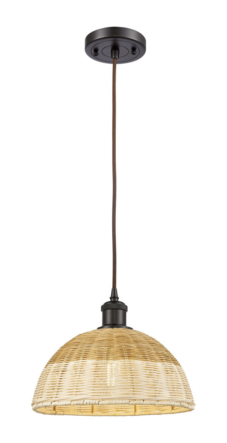 Innovations 516-1P-OB-NBD2-12-NAT One Light Mini Pendant, Oil Rubbed Bronze