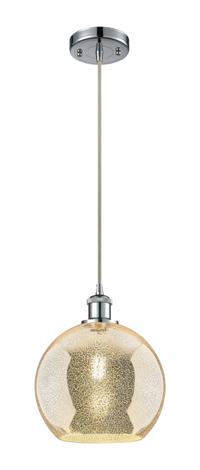 Innovations 516-1P-PC-G128-10 One Light Mini Pendant, Polished Chrome