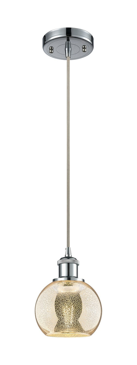 Innovations 516-1P-PC-G128-6 One Light Mini Pendant, Polished Chrome