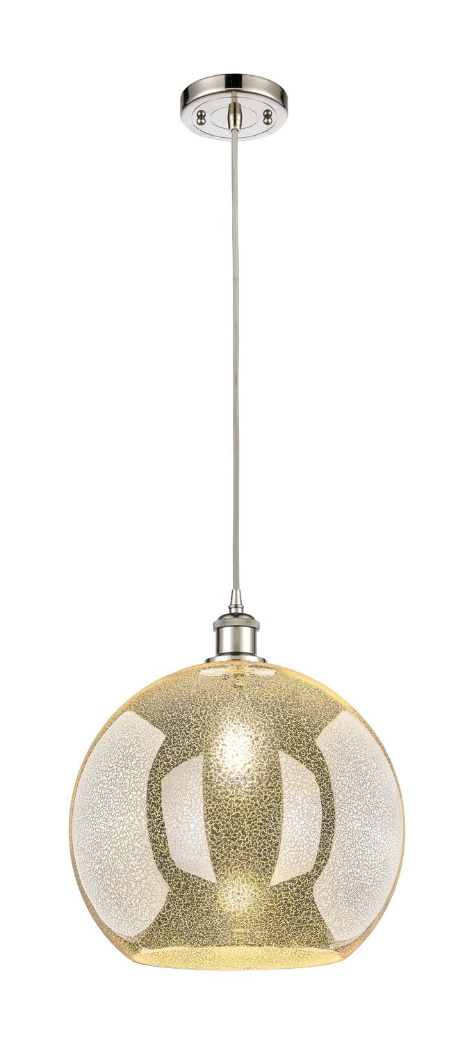 Innovations 516-1P-PN-G128-14 One Light Pendant, Polished Nickel