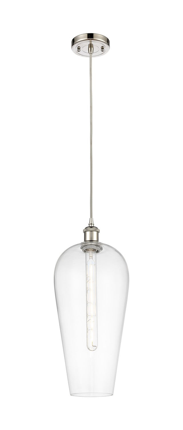 Innovations 516-1P-PN-G456-8CL One Light Mini Pendant, Polished Nickel