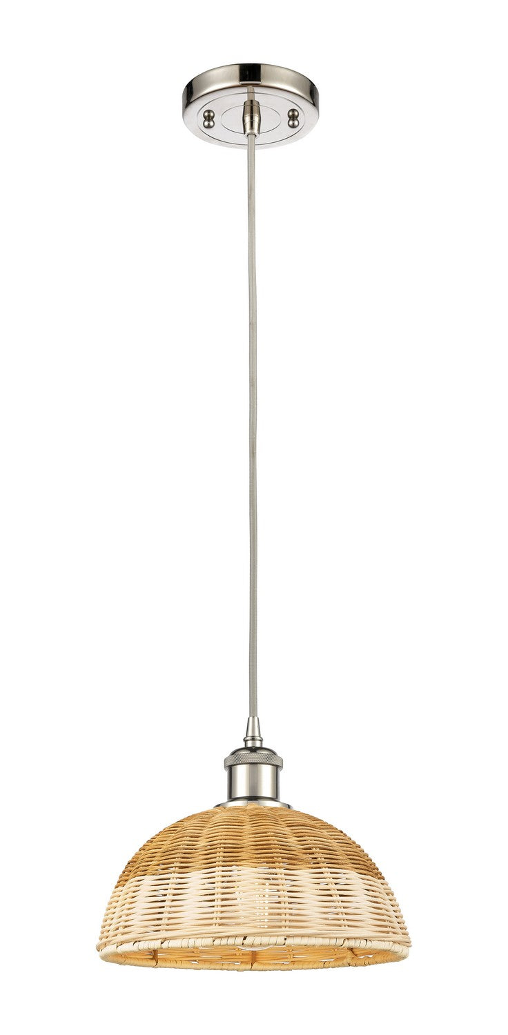 Innovations 516-1P-PN-NBD2-9-NAT One Light Mini Pendant, Polished Nickel