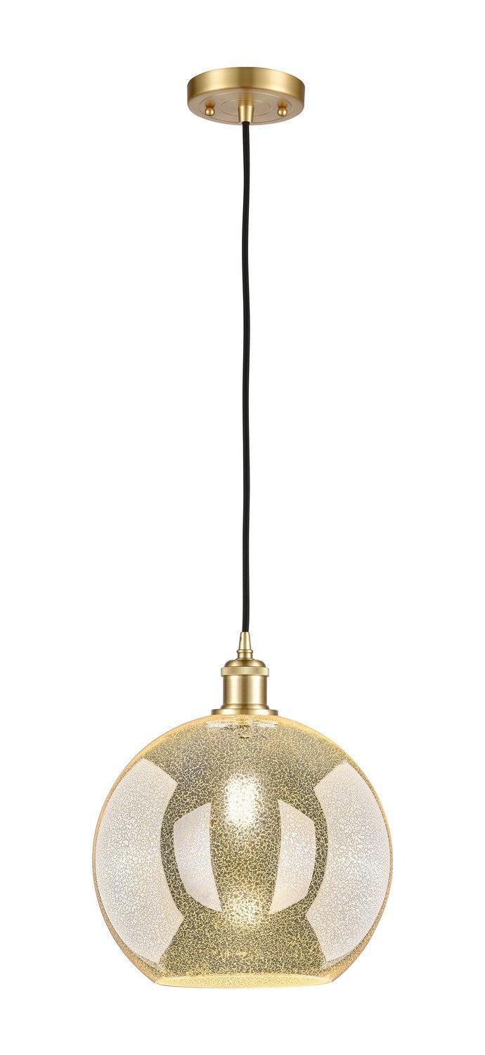 Innovations 516-1P-SG-G128-12 One Light Mini Pendant, Satin Gold