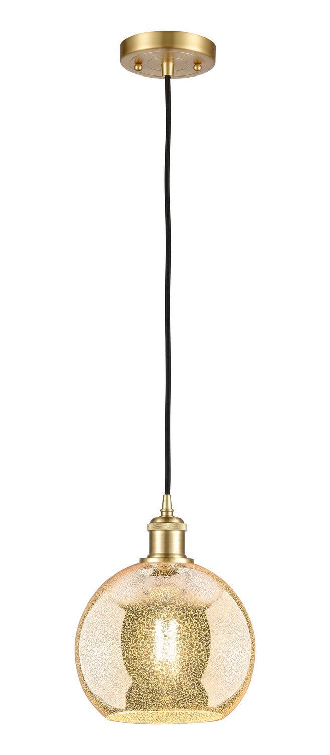 Innovations 516-1P-SG-G128-8 One Light Mini Pendant, Satin Gold