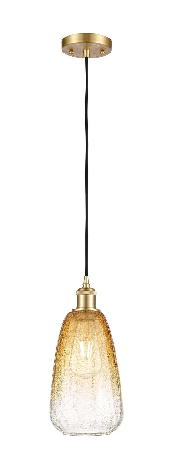 Innovations 516-1P-SG-G480-6AM One Light Mini Pendant, Satin Gold