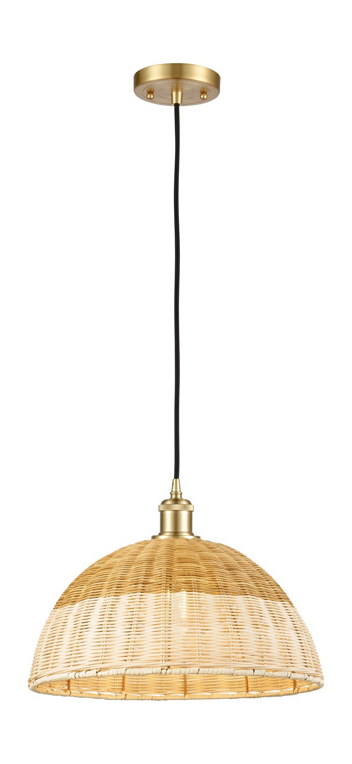 Innovations 516-1P-SG-NBD2-16-NAT One Light Mini Pendant, Satin Gold